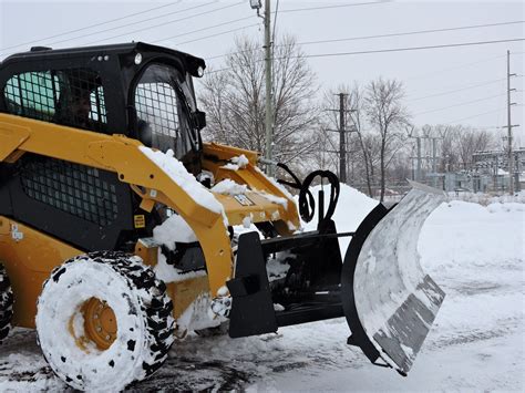 skid steer snow plow mount